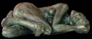 Grès patiné bronze H:10 cms - L:27cms - 2008